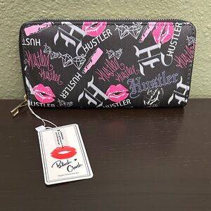 Hustler Black & Pink Zip-Around Wallet by Blush Crush
